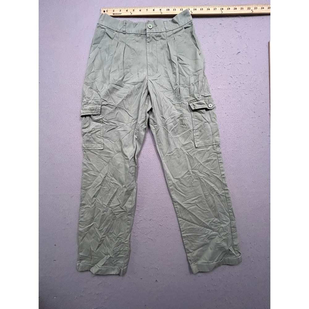 PacSun Cargo Trousers 100% Cotton Sage‎ Green Size Small Mens